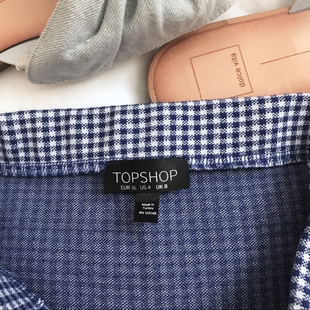 Topshop Gingham Ruffle Miniskirt - Picture 5 of 8